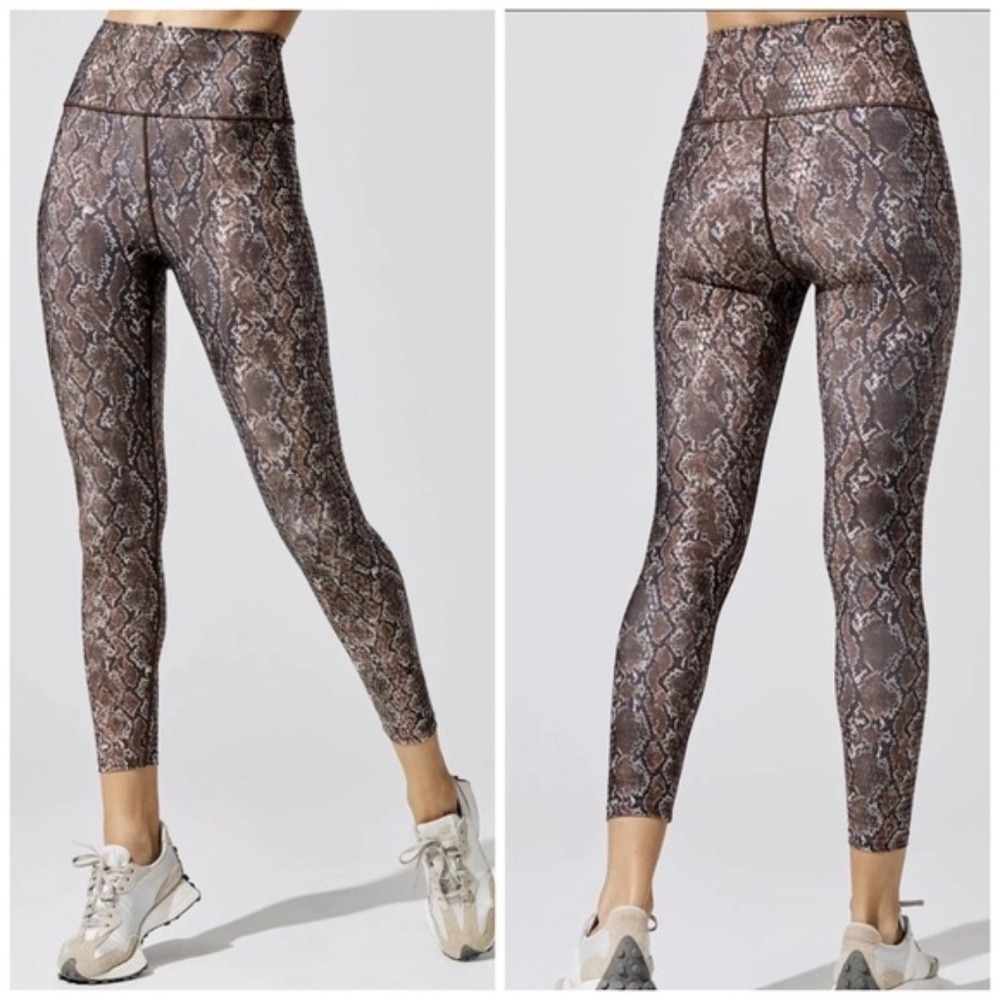 Carbon38 Printed High Rise 7/8 Legging True Snake Print SZ XS